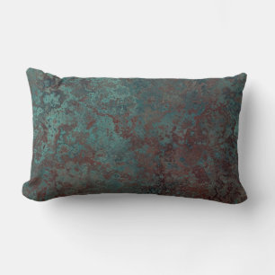 Corrosion " Copper" print throw pillow lumbar