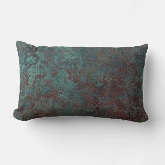 Corrosion " Copper" print throw pillow lumbar