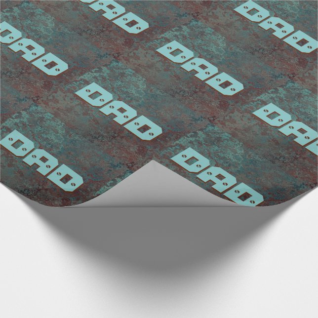 Corrosion " Copper" print tiled DAD wrapping paper (Corner)