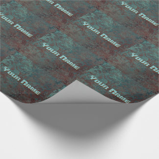 Corrosion " Copper" print tiled Your Name Wrapping Paper