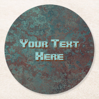 Corrosion "Copper" Text print paper coaster
