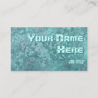 Corrosion green print business card side text
