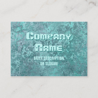 Corrosion green print 'description' chubby business card