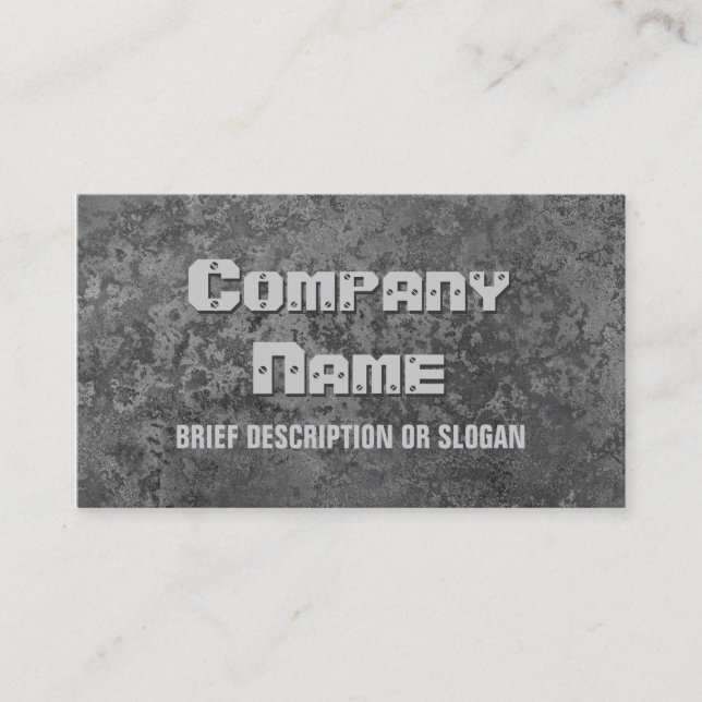 Corrosion grey print 'description' business card (Front)