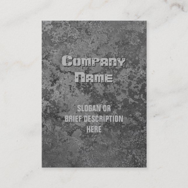 Corrosion grey print vertical chubby business card (Front)