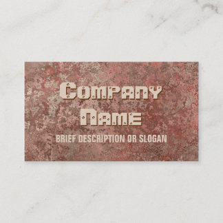 Corrosion red print 'description' business card