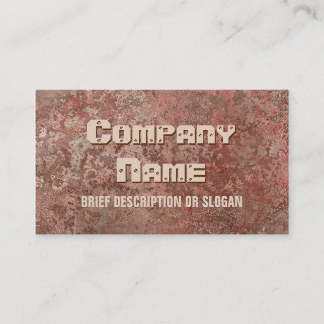 Corrosion red print 'description' business card (Front)
