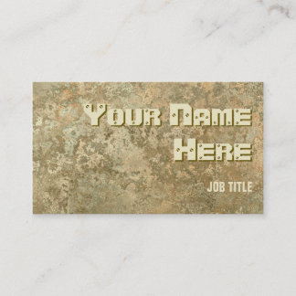 Corrosion yellow print business card side text