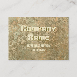 Corrosion yellow print 'description' chubby business card
