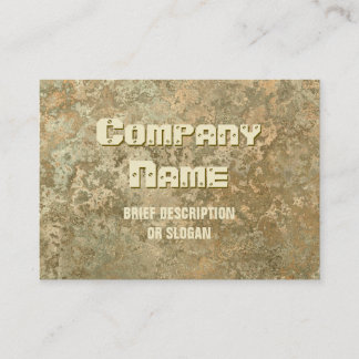 Corrosion yellow print 'description' chubby business card