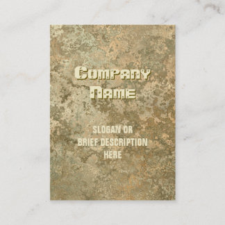 Corrosion yellow print vertical chubby business card