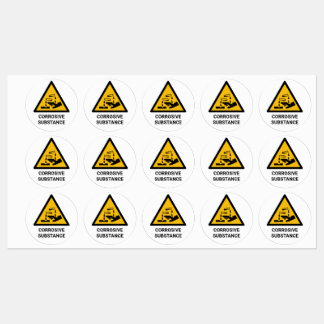 Corrosive Substance Warning, Caustic Chemical
