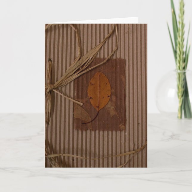 Corrugated cardboard/Leaf Card (Front)