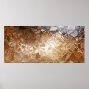Corrugated glass with backlight. Beautiful light r Poster