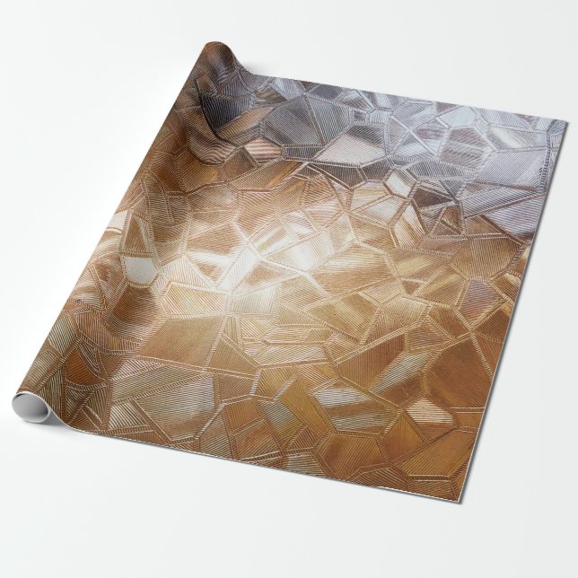 Corrugated glass with backlight. Beautiful light r Wrapping Paper (Unrolled)