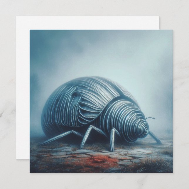 Corrugated Ladybug Greeting Card (Front/Back)