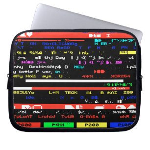 Corrupted Tv Signal Glitch Art Laptop Sleeve
