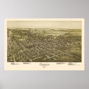 Corry, PA Panoramic Map - 1895 Poster