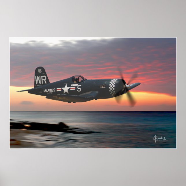 "Corsair at Sundown" Poster (Front)