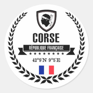 Corse Classic Round Sticker
