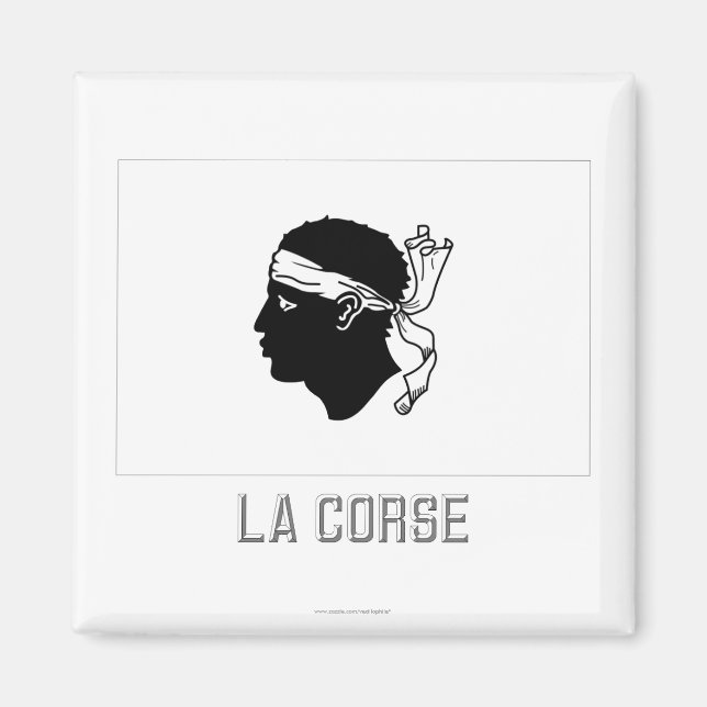 Corse flag with name magnet (Front)
