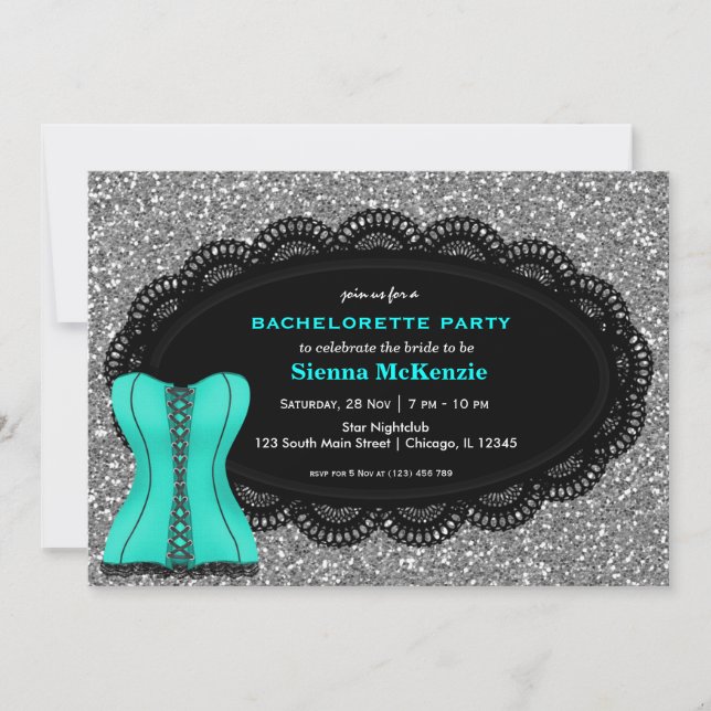 Corset Bachelorette Party Invitation (Front)