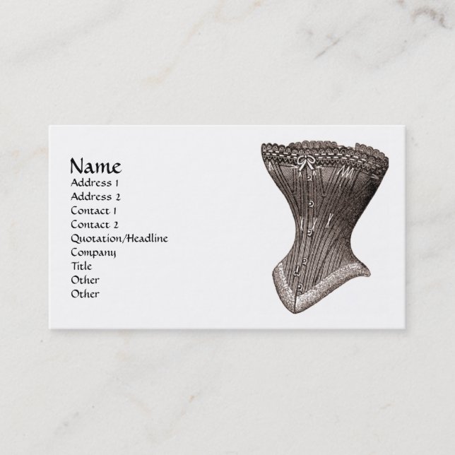 corset Fig 119 (version 2) Business Card (Front)