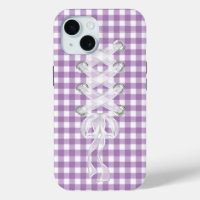 Corset Ribbon Lacing On Gingham
