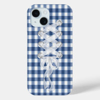 Corset Ribbon Lacing On Gingham