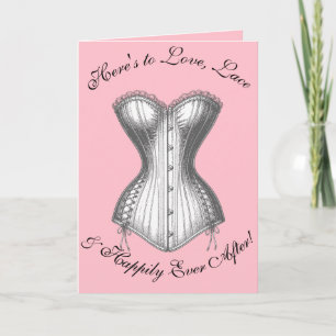 Corset Vintage Bridal Fashion Art Card