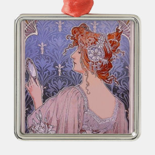 Corseted Woman Metal Ornament