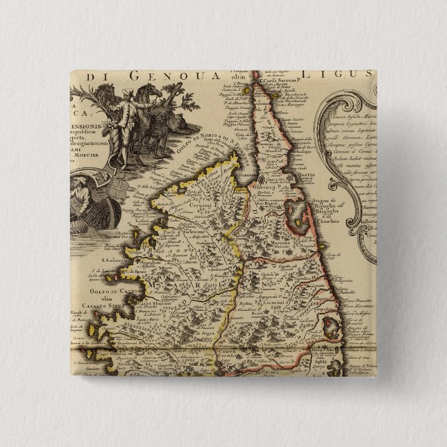 Corsica 15 Cm Square Badge (Front)