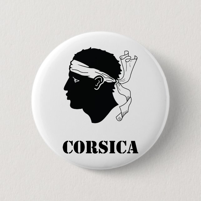 Corsica 6 Cm Round Badge (Front)