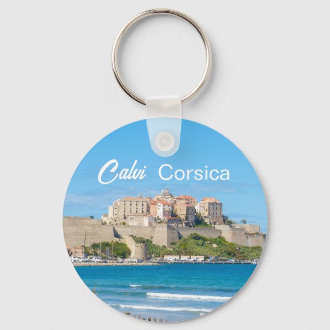 Corsica Calvi Citadel Photo Key Ring (Front)