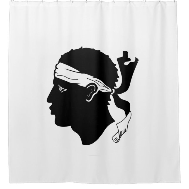 Corsica flag Shower Curtain (Front)