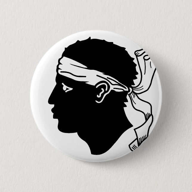 Corsica, France 6 Cm Round Badge (Front)