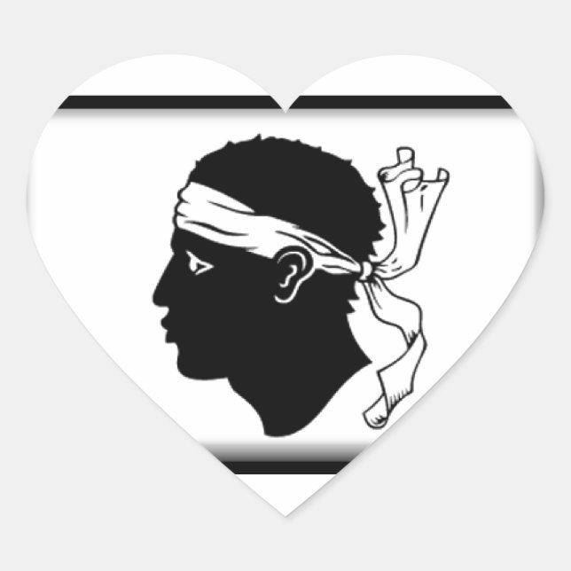 Corsica France Flag Heart Sticker (Front)