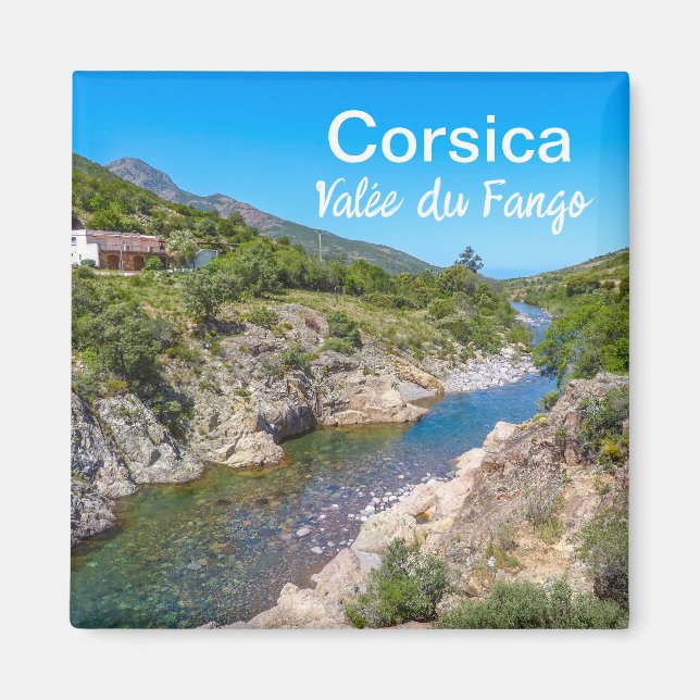 Corsica France Vallée du Fango Souvenir Magnet (Front)