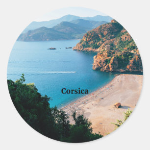 Corsica, Mediterranean Island,  Classic Round Sticker