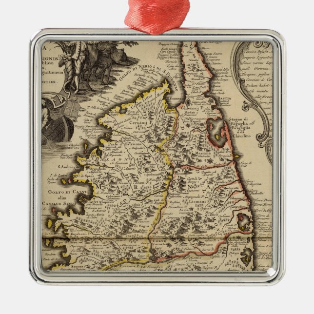 Corsica Metal Tree Decoration (Front)