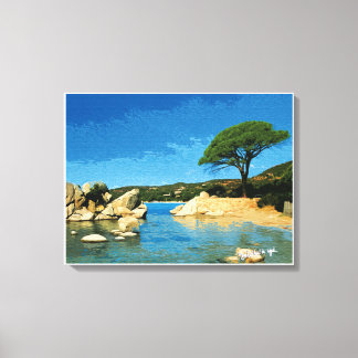 Corsica, Palombaggia beach Canvas Print