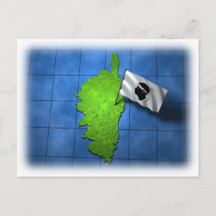 Corsica with its own flag postcard