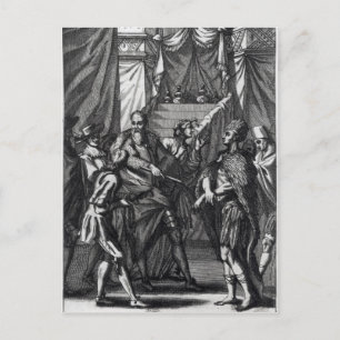 Cortes and Montezuma Postcard