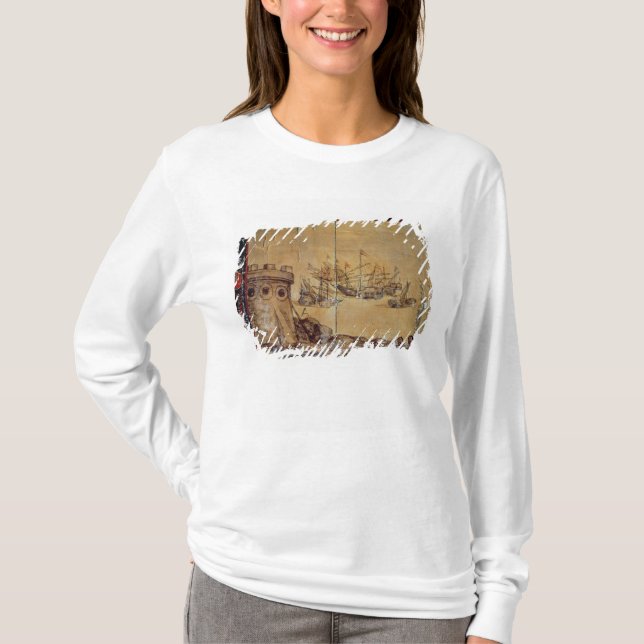 Cortes sails for Mexico, 1518 T-Shirt (Front)