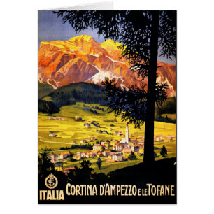 Cortina d Ampezzo Italy Vintage Poster Restored