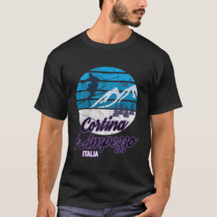 Cortina D'Ampezzo Dolomiti Italy Ski Resort Snowbo T-Shirt