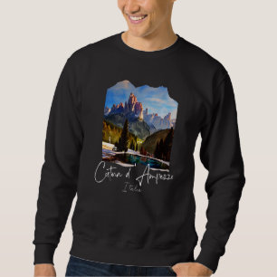 Cortina d'Ampezzo Dolomiti Painting Cortina d'Ampe Sweatshirt
