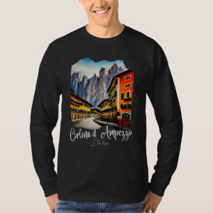 Cortina d'Ampezzo Dolomiti Painting Cortina d'Ampe T-Shirt
