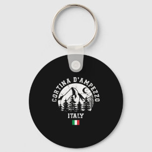 Cortina Dampezzo Italy Alps Ski Resort Alpine Skii Key Ring
