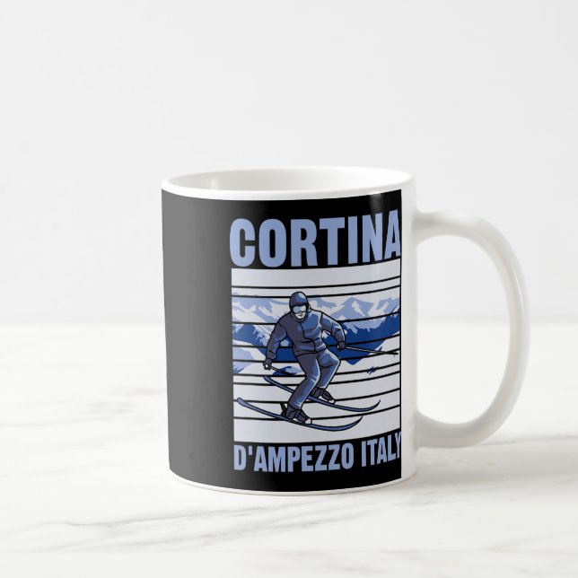 Cortina D'ampezzo Italy Ski  Coffee Mug (Right)